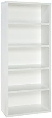 ClosetMaid 13504 Dekoratif 5 Raflı Ünite, Beyaz & 13502 Dekoratif 3 Raflı Premium Kitaplık, Beyaz